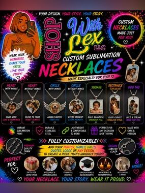 💎 Custom Sublimation Necklaces